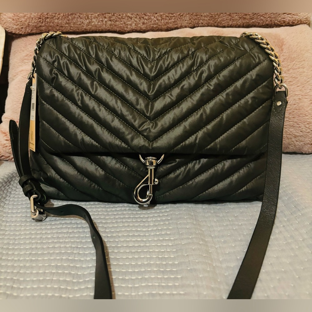 Rebeca Minkoff Edie nylon jumbo flap shoulder bag - Seaweed